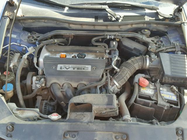 1HGCS12849A001905 - 2009 HONDA ACCORD EXL BLUE photo 7