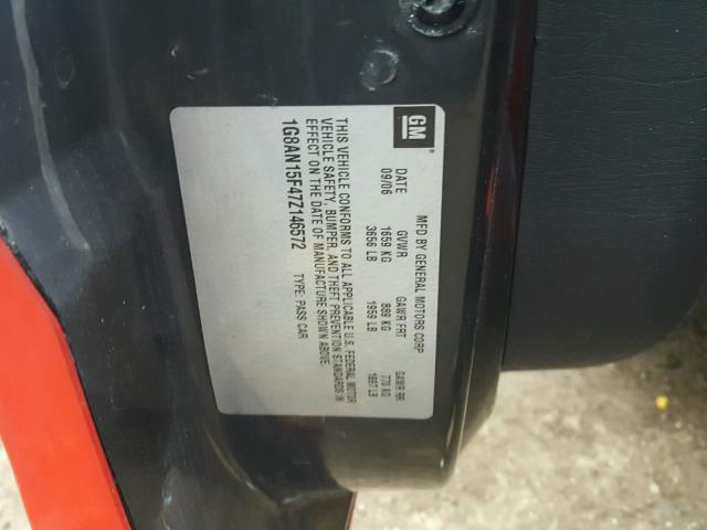 1G8AN15F47Z146572 - 2007 SATURN ION LEVEL RED photo 10