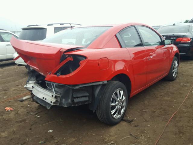 1G8AN15F47Z146572 - 2007 SATURN ION LEVEL RED photo 4