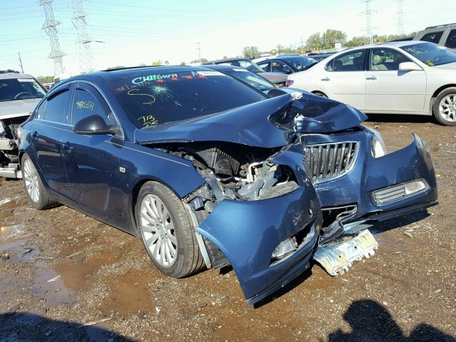 W04GY5GV4B1080206 - 2011 BUICK REGAL CXL BLUE photo 1