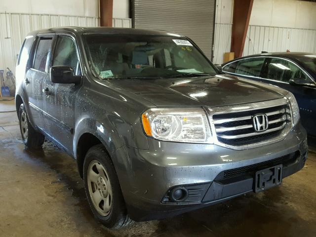 5FNYF4H20DB062472 - 2013 HONDA PILOT LX GRAY photo 1