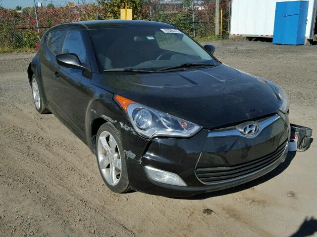 KMHTC6ADXCU066167 - 2012 HYUNDAI VELOSTER BLACK photo 1