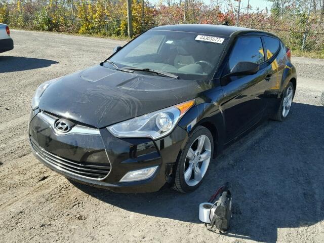 KMHTC6ADXCU066167 - 2012 HYUNDAI VELOSTER BLACK photo 2