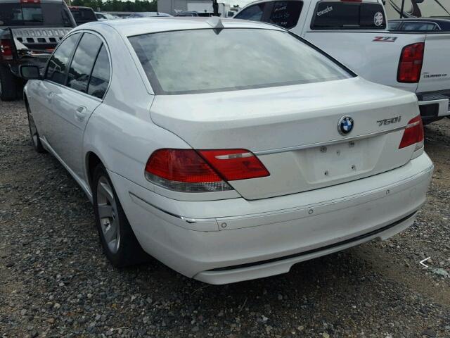 WBAHL83547DT08577 - 2007 BMW 750 WHITE photo 3