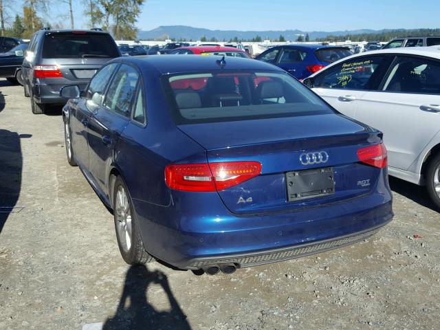 WAUFFAFL0EN016237 - 2014 AUDI A4 PREMIUM BLUE photo 3