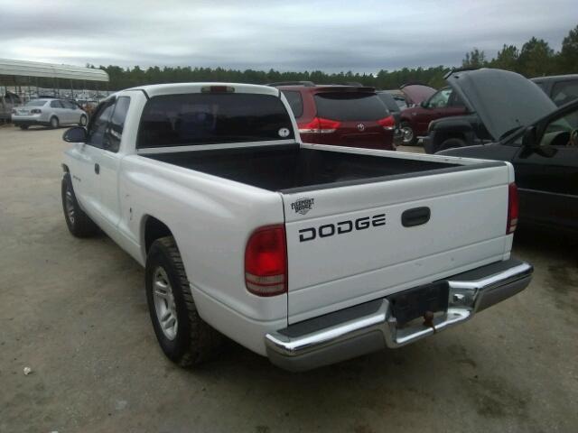 1B7GL22X6YS723556 - 2000 DODGE DAKOTA WHITE photo 3