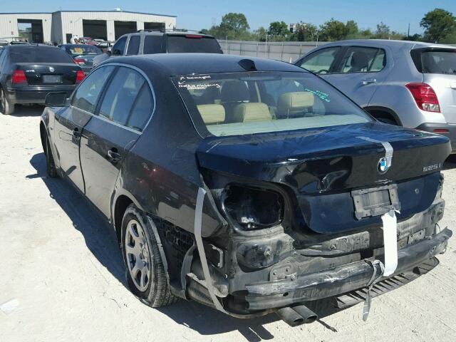 WBANA53514B175825 - 2004 BMW 525 I BLACK photo 3