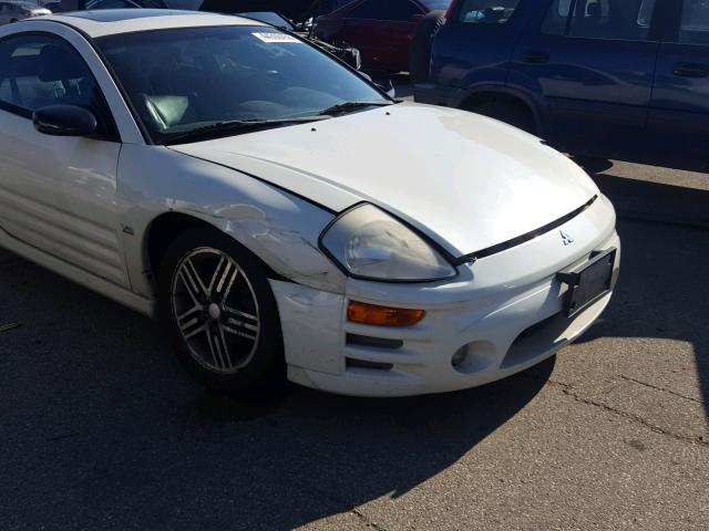 4A3AC74HX3E011838 - 2003 MITSUBISHI ECLIPSE GT WHITE photo 9