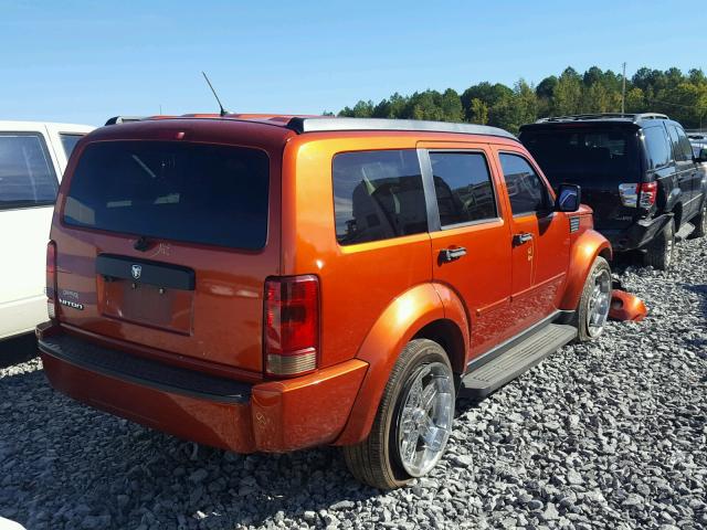 1D8GT28K17W735716 - 2007 DODGE NITRO SXT ORANGE photo 4