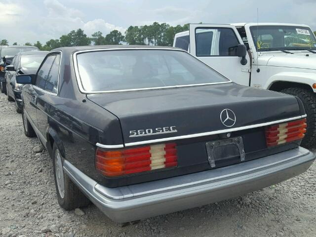 WDBCA45D6JA385958 - 1988 MERCEDES-BENZ 560 SEC BLACK photo 3