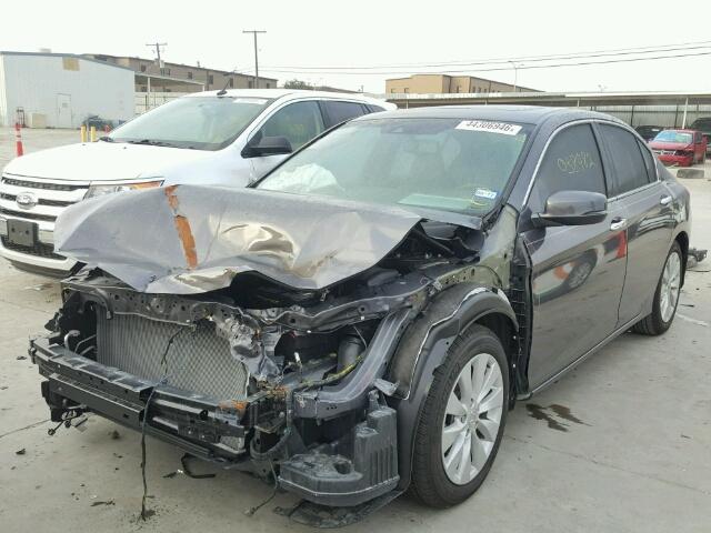 1HGCR3F82DA044682 - 2013 HONDA ACCORD EXL GRAY photo 2