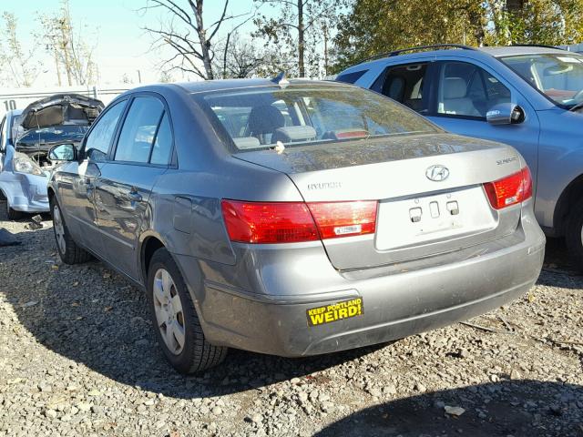 5NPET46C69H540796 - 2009 HYUNDAI SONATA GLS GRAY photo 3