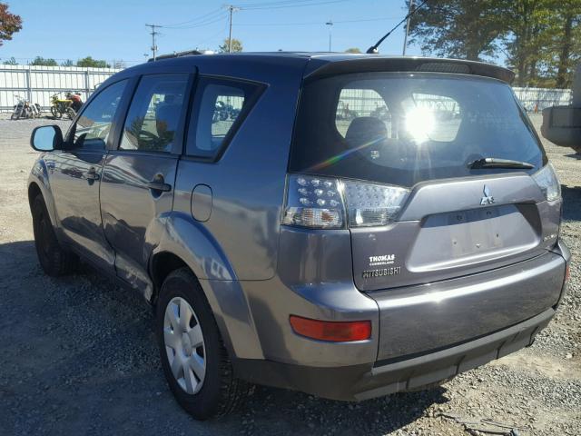 JA4LT21W58Z004811 - 2008 MITSUBISHI OUTLANDER GRAY photo 3