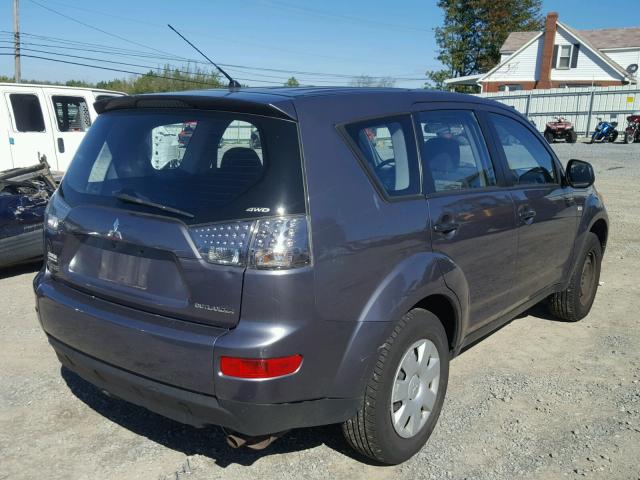 JA4LT21W58Z004811 - 2008 MITSUBISHI OUTLANDER GRAY photo 4