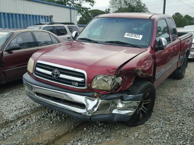 5TBRT34142S307618 - 2002 TOYOTA TUNDRA ACC RED photo 2