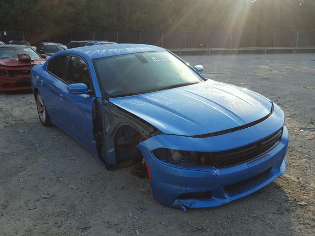 2C3CDXHG9FH778155 - 2015 DODGE CHARGER SX BLUE photo 1