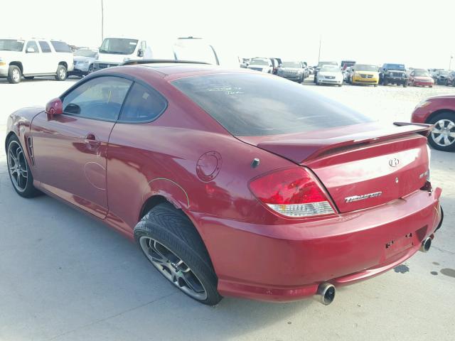 KMHHN65F76U198576 - 2006 HYUNDAI TIBURON BURGUNDY photo 3