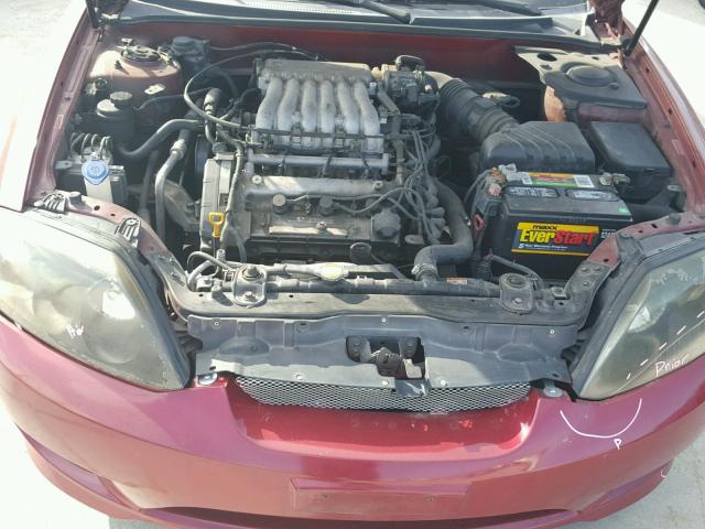 KMHHN65F76U198576 - 2006 HYUNDAI TIBURON BURGUNDY photo 7