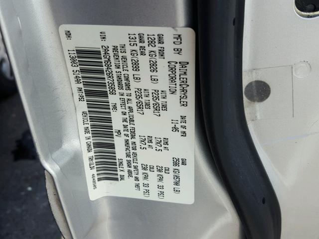 2A4GM68426R735858 - 2006 CHRYSLER PACIFICA T SILVER photo 10