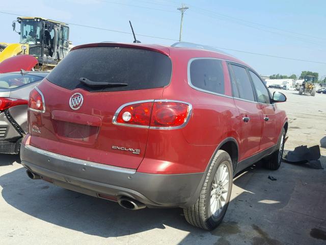 5GAKVCED7CJ307656 - 2012 BUICK ENCLAVE RED photo 4