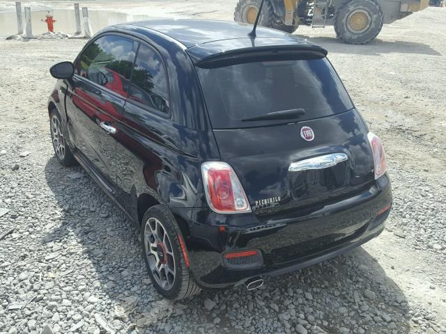 3C3CFFBR6FT550619 - 2015 FIAT 500 SPORT BLACK photo 3