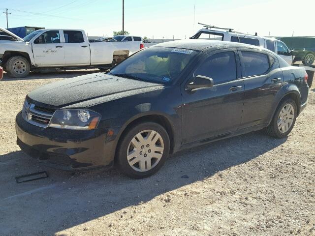 1C3CDZAG4DN750421 - 2013 DODGE AVENGER SE BLACK photo 2