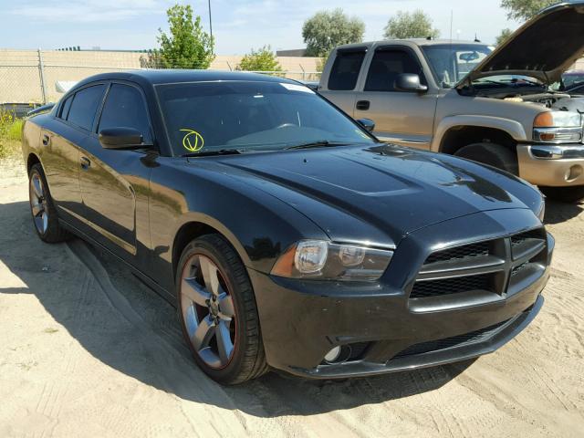 2C3CDXJGXDH555887 - 2013 DODGE CHARGER SX BLACK photo 1