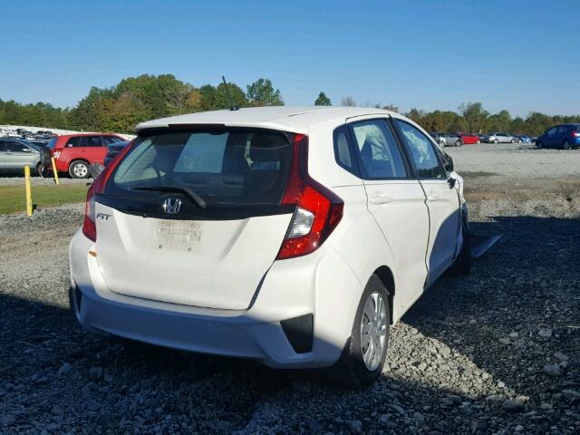 3HGGK5H54FM753317 - 2015 HONDA FIT LX WHITE photo 4