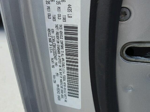 1C4NJCBA1ED552407 - 2014 JEEP COMPASS SP SILVER photo 10