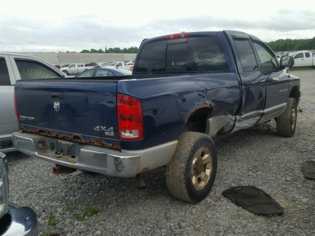 3D7KS28D86G148882 - 2006 DODGE RAM 2500 S BLUE photo 4