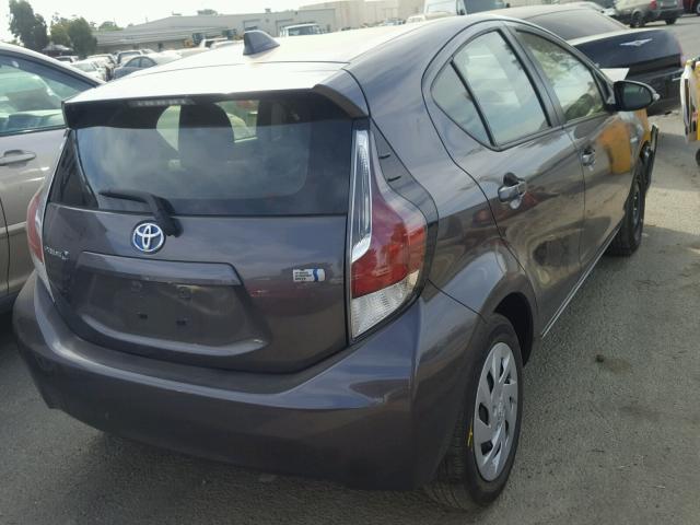 JTDKDTB32G1116407 - 2016 TOYOTA PRIUS C GRAY photo 4