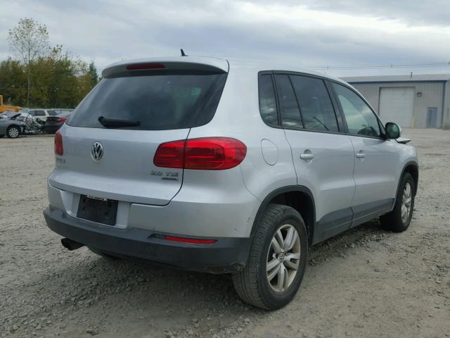 WVGBV7AX5DW509255 - 2013 VOLKSWAGEN TIGUAN S SILVER photo 4