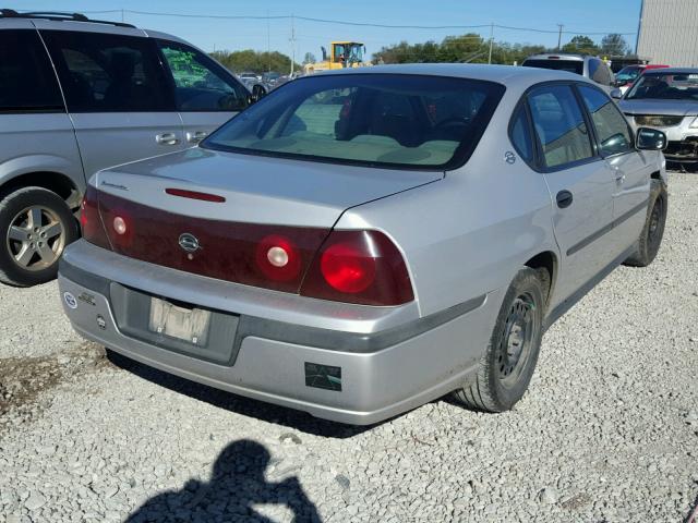 2G1WF52E239110629 - 2003 CHEVROLET IMPALA SILVER photo 4