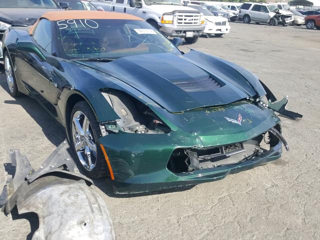 1G1YF3D70E5113511 - 2014 CHEVROLET CORVETTE S GREEN photo 1