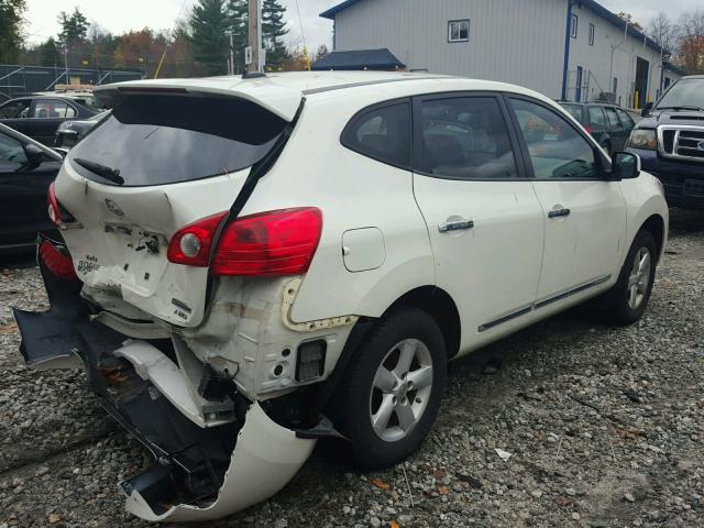 JN8AS5MV8DW662921 - 2013 NISSAN ROGUE S WHITE photo 4