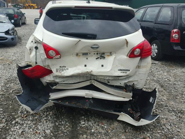 JN8AS5MV8DW662921 - 2013 NISSAN ROGUE S WHITE photo 9