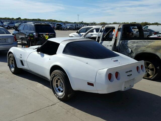 1Z878AS403648 - 1980 CHEVROLET CORVETTE WHITE photo 3