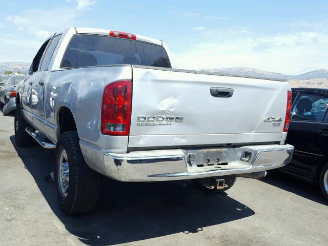 3D7KU28C04G202416 - 2004 DODGE RAM 2500 S SILVER photo 3