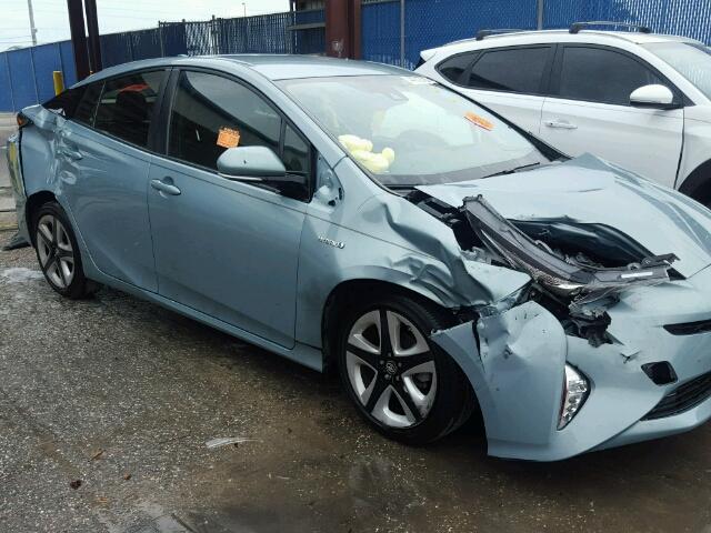 JTDKARFU6G3503349 - 2016 TOYOTA PRIUS BLUE photo 9