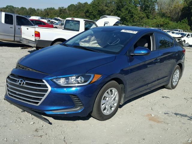 5NPD74LF8HH142468 - 2017 HYUNDAI ELANTRA SE BLUE photo 2