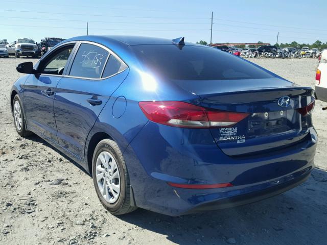 5NPD74LF8HH142468 - 2017 HYUNDAI ELANTRA SE BLUE photo 3