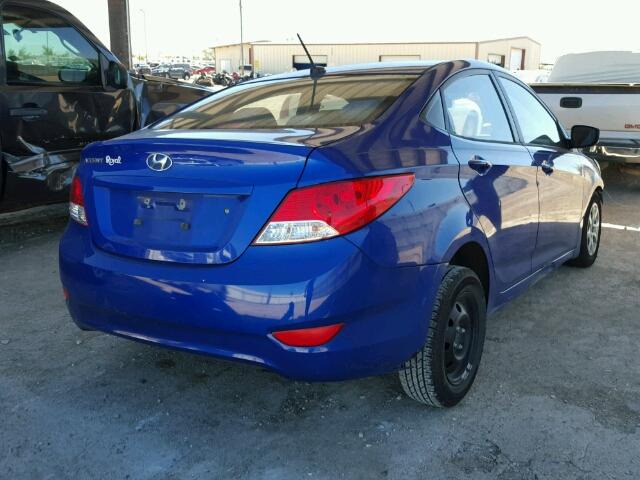 KMHCT4AE8EU608205 - 2014 HYUNDAI ACCENT GLS BLUE photo 4