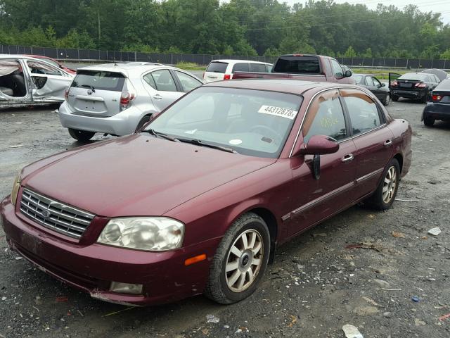 KNAGD124815094798 - 2001 KIA OPTIMA MAG BURGUNDY photo 2