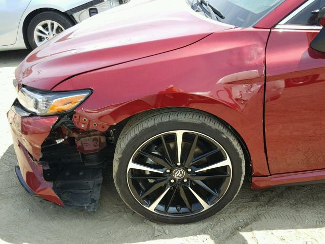 4T1B61HK7JU546738 - 2018 TOYOTA CAMRY XSE RED photo 9