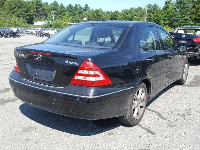 WDBRF92H97F903542 - 2007 MERCEDES-BENZ C 280 4MAT BLACK photo 4