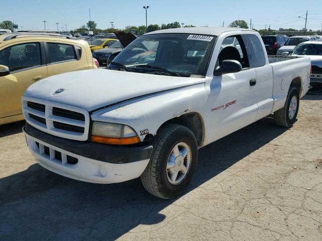 1B7GL22X4XS264395 - 1999 DODGE DAKOTA WHITE photo 2