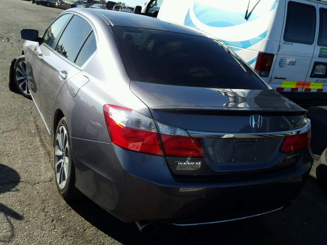 1HGCR2F56EA204984 - 2014 HONDA ACCORD SPO GRAY photo 3