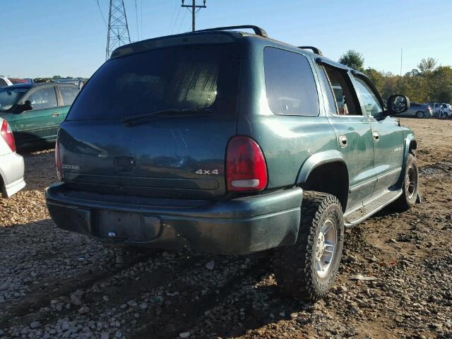 1B4HS28ZXYF170206 - 2000 DODGE DURANGO GREEN photo 4