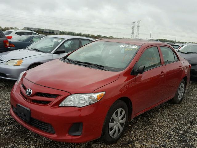 JTDBU4EEXB9145926 - 2011 TOYOTA COROLLA MAROON photo 2