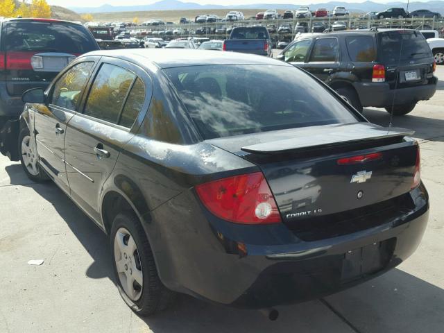 1G1AK55F867606857 - 2006 CHEVROLET COBALT LS BLACK photo 3